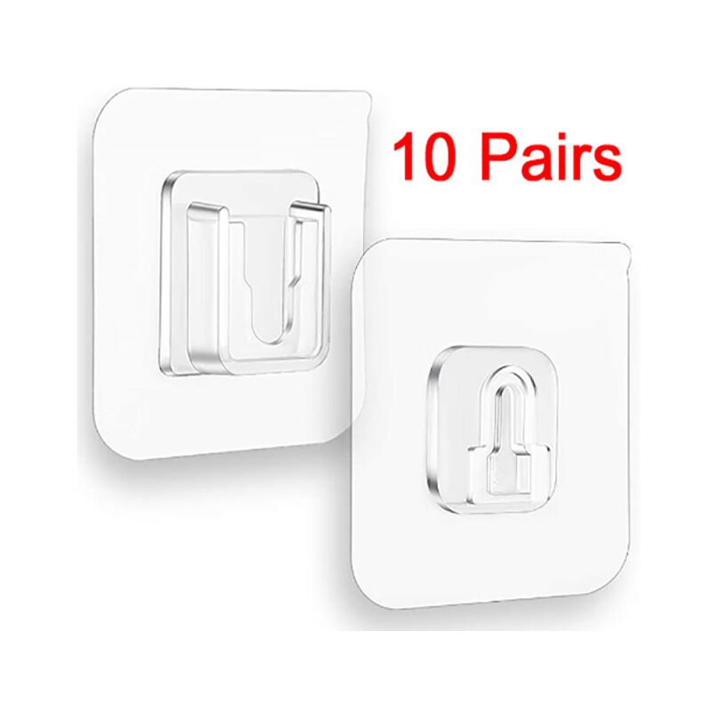 2/5/10 Pairs ganci a parete biadesivi supporto a
