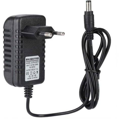 25,2 V/1 A Schnelllade-Netzteil für Lithium-Ionen-Akkus, 100–240 V Eingang, mehrstufiger Schutz, EU-Stecker