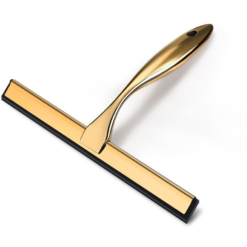 Serbia - 25.2cm)Essuie-glace de douche polyvalent doré pour porte de douche, salle de bain, fenêtre et vitre de voiture - acier inoxydable