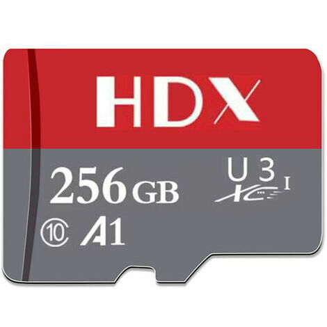 256 GB Micro-SD-Karte, microSDXC UHS-I-Flash-Karte, bis zu 100 MB/s, A1, U3, Klasse 10, V30, Hochgeschwindigkeits-TF-Karte