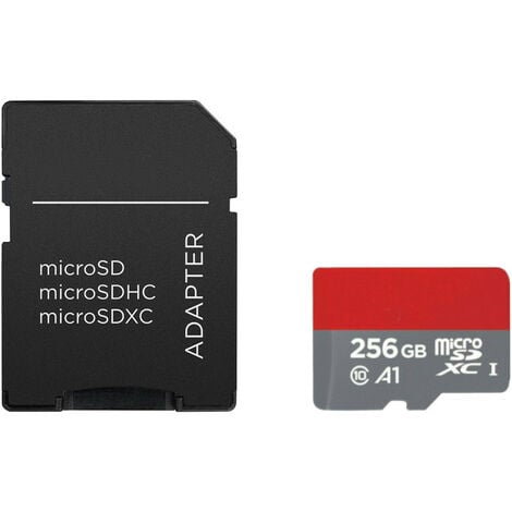 TRADE SHOP 256GB MicroSDXC Speicherkarte mit A1-Spezifikation 150mb/s kompatibel mit GoPro Hero 4, 5, 6, 7, 8, 9, 10, 11 Black Action Cam Kamera