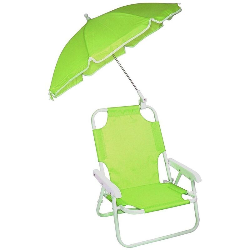2576 Chaise pliante pour enfants avec parasol anti-UV Couleur: Vert