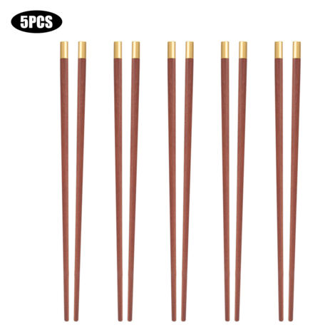 25cm Household Handcraft Premium Gift Chopsticks Set Reusable Chopsticks Tableware Kitchen Tools5 Pair Red Sandal Wood Chopsticks