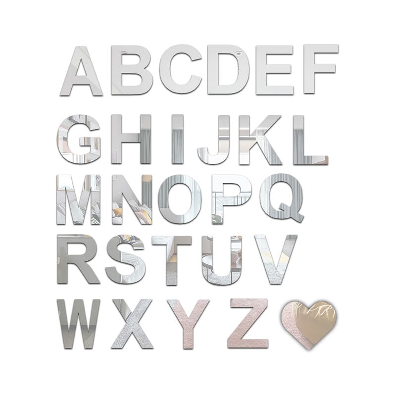 25CM lettera Home Decor 3D specchio lettere