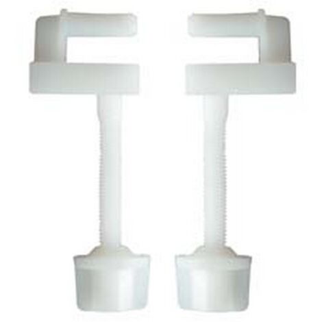 25CP SUPPORTI PER SEDILI WC IN PLASTICA BIANCA