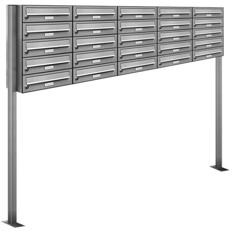 25er V2A Edelstahl Standbriefkasten Anlage Freistehend