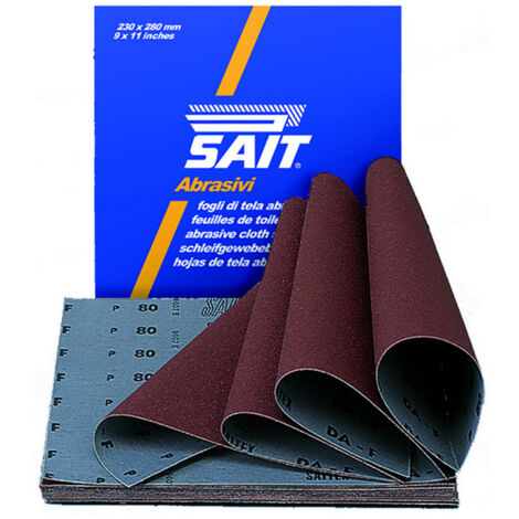 25FOGLI FOGLIO DI TELA ABRASIVA S-SAITEX DA-F mm. 230x280 grana 120
