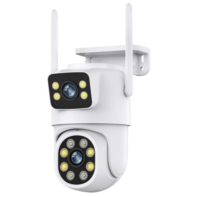 2.5K Camera Surveillance WiFi Exterieure, PTZ 360° Caméra IP Extérieure avec Double Objectif, Vision Nocturne Couleur, Détection Humaine Intelligent,
