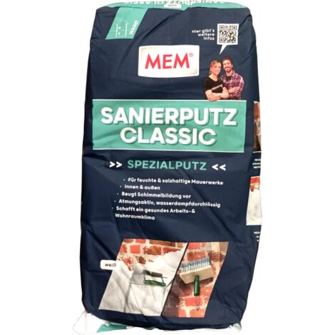 MEM BAUCHEMIE GMBH 25Kg MEM Sanierputz Classic weiß