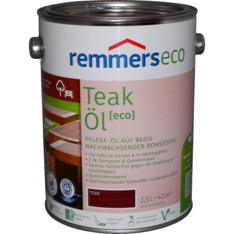 REMMERS BAUCHEMIE GMBH Remmers Teak Öl eco Gartenholzöl Holzöl Terrassenmöbel Gartenmöbelöl teak 2,5 L