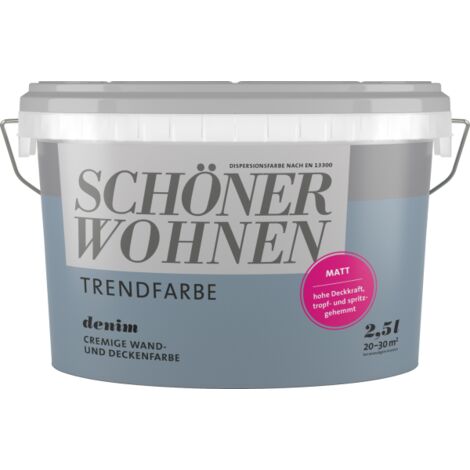 main image of "2,5L Schöner Wohnen -Trend Wandfarbe matt Denim"
