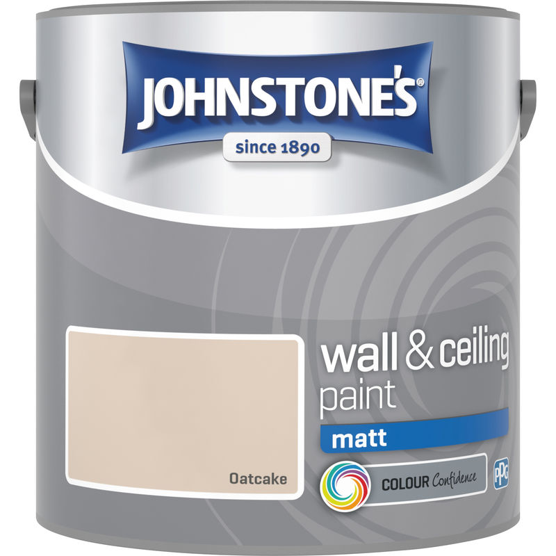 Johnstone's 304027 2.5 Litre Matt Emulsion Paint - Oatcake
