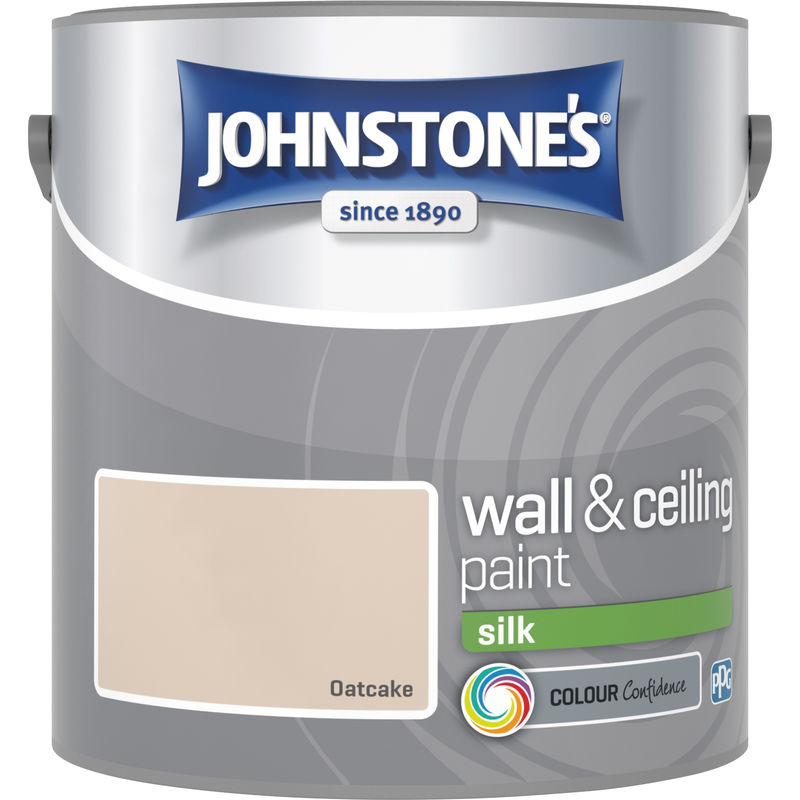 306582 2.5 Litre Silk Emulsion Paint - Oatcake - Johnstone's