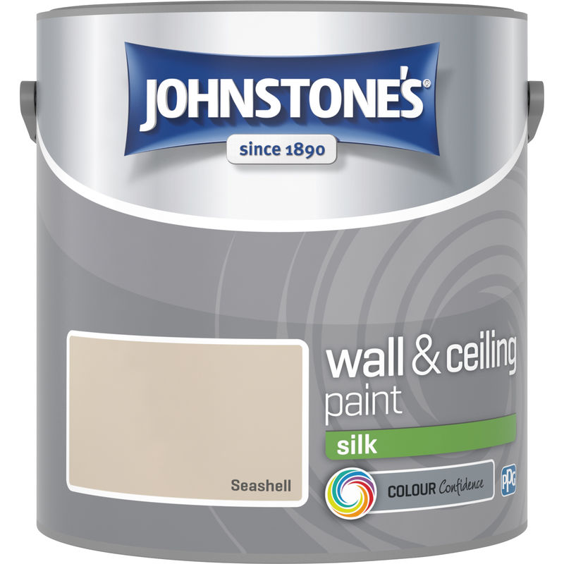 306586 2.5 Litre Silk Emulsion Paint - Seashell - Johnstone's