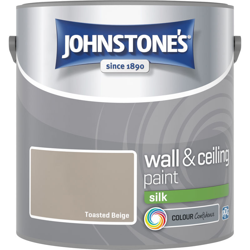 304171 2.5 Litre Silk Emulsion Paint - Toasted Beige - Johnstone's