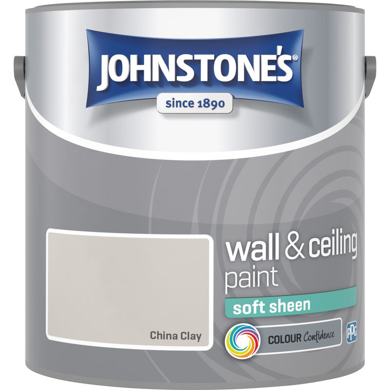 304137 2.5 Litre Soft Sheen Emulsion Paint - China Clay - Johnstone's