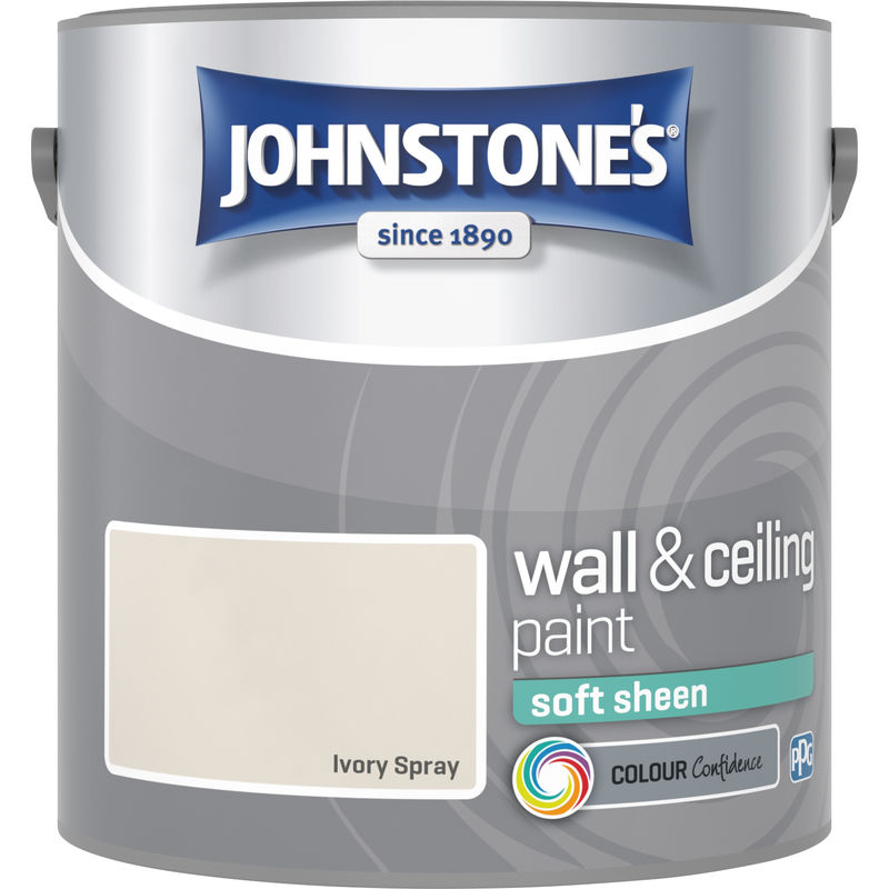 Johnstone's 304146 2.5 Litre Soft Sheen Emulsion Paint - Ivory Spray