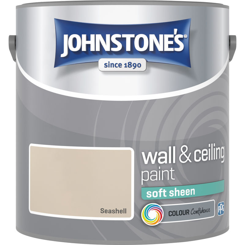 304158 2.5 Litre Soft Sheen Emulsion Paint - Seashell - Johnstone's