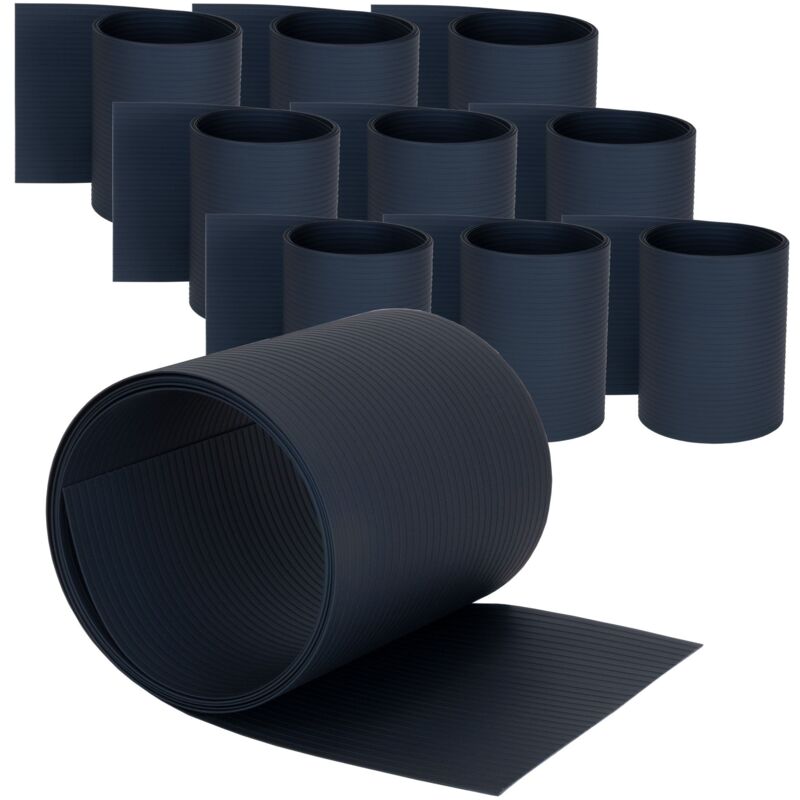 25m Clôture à double fils Bandes de protection visuelle pvc - 250cm, 10 pièces, anthracite