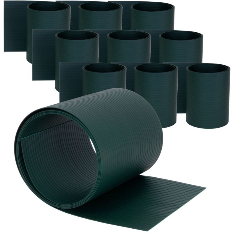 25m Clôture à double fils Bandes de protection visuelle pvc - 250cm, 10 pièces, vert