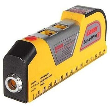 2.5m Laser Level, Horizontal Vertical Alignment/Tape Meter, Inclinometer, Measuring Alignment, Multipurpose Vertical Ruler
