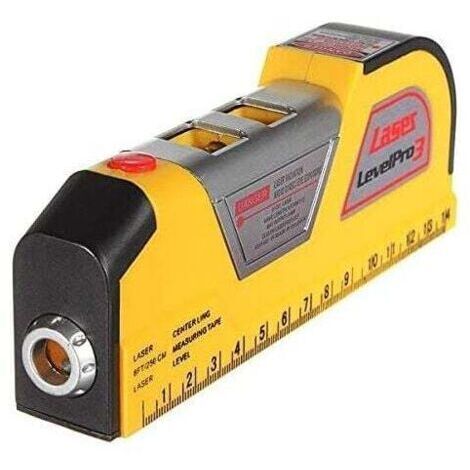 2.5m Laser Level, Horizontal Vertical Alignment/Tape Meter, Inclinometer, Measuring Alignment, Multipurpose Vertical Ruler