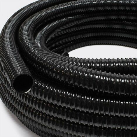 25m Tuyau de bassin Tuyau spiralé 40 mm (1 1/2") - noir jardin bricolage