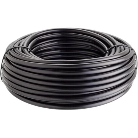 25M Tuyau pour arrosage en goutte à goutte, tuyau d'eau en PE 16x1.2 mm, Noir