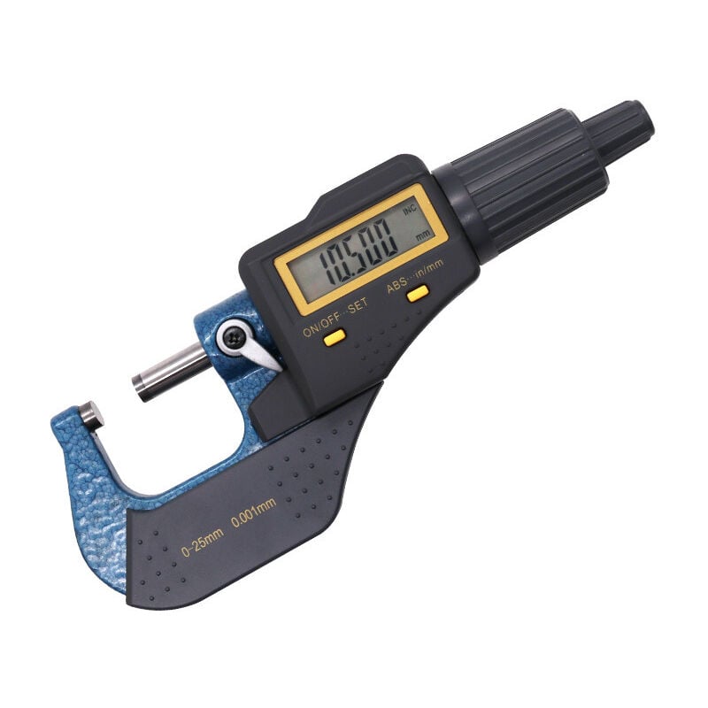 0-25mm /0-1" Micromètre Numérique - 0,001mm/0.00005‘’ Haute Précision Portable LCD Micrometre électronique Mesure Incrémentale et Absolue Mode Pouces