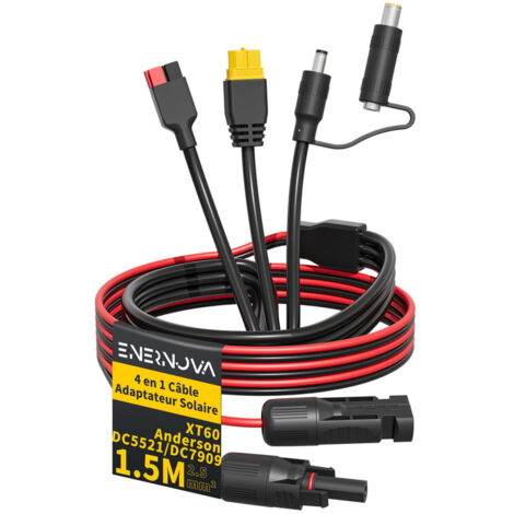 Câble Raccordement Solaire SAE Vers XT60 CNANRNANC 12 AWG - Extension Panneau Solaire