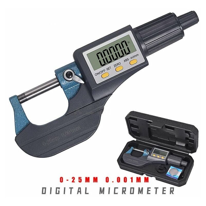 0-25Mm Electronic Micrometer Micrometer Wall Thickness Micrometer Digital Micrometer,High precision and low error, 0.001mm thickness measuring tool