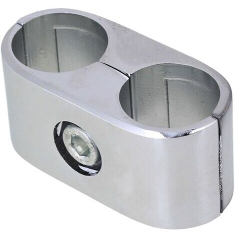 25mm ID Aluminum Silver Shelf Display Rack Dual Scaffolding Tube Connector Fixings