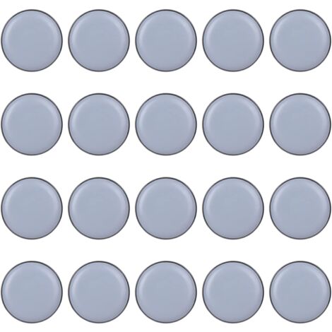25mm Patin Chaise, 20 Pièces Patins Glisseurs, Patins Glisseurs pour Meubles, Patins en Téflon pour Chaise de Mobilier de Bureau de Maison (20mm Forme Ronde) OUYLAF
