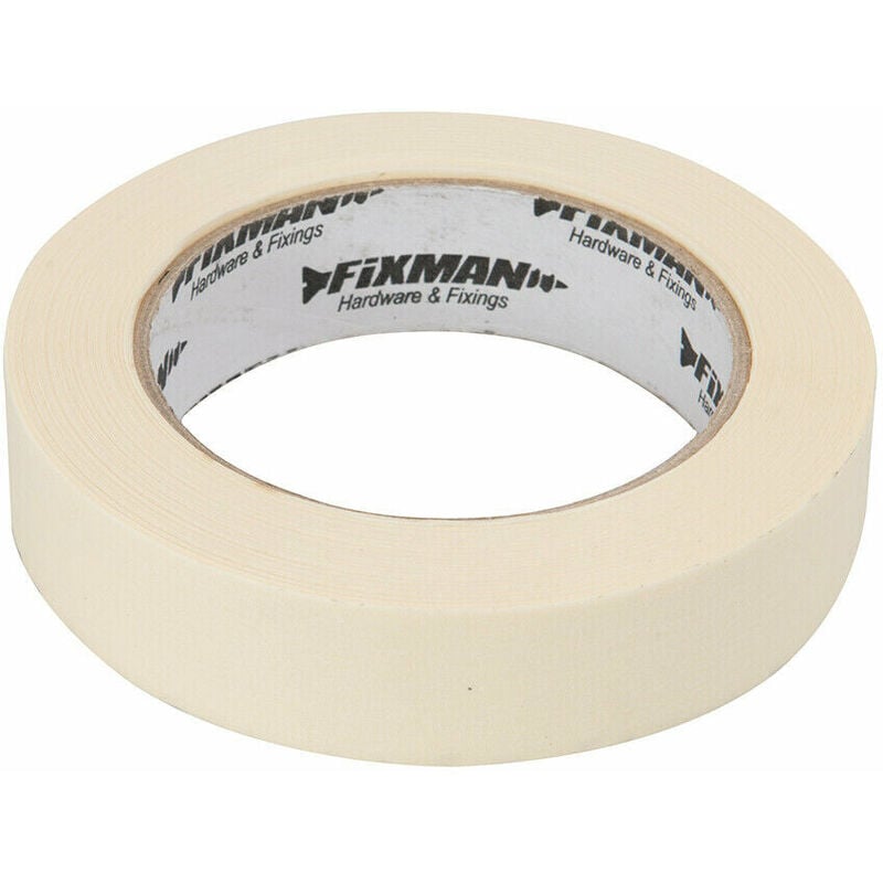Loops - 25mm x 50m Paper Masking Tape Residue Free Adhesive Decorating Painting Shield