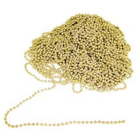 25MT CATENA A PERLINE IN OTTONE LUCIDO - ø mm.3,5
