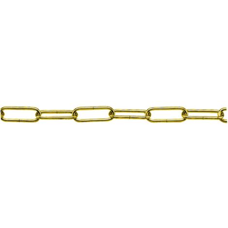 25MT CATENA PER LAMPADARI GENOVESE In ferro ottonato Ø filo mm. 1,5 n° 10 MT 25