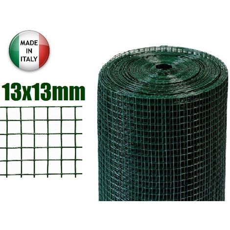 RETE PLASTIFICATA QUADRA SQUARE VERDE H100 10X10mm PER RECINZIONE - VENDITA  AL METRO