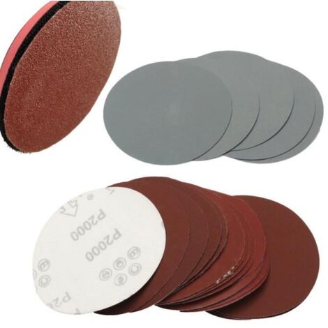 25PCS 5 inch Feuille Papier de Verre Polissage Ponçage Grit 800 1000 1500 2000 3000