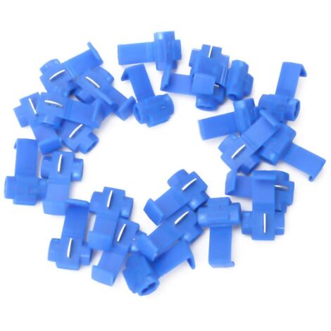 25Pcs Connecteurs de fils pour 14-18AWG, bornes de fil électrique à rupture rapide sans soudure, bleu, 0,75-2,5 mm²
