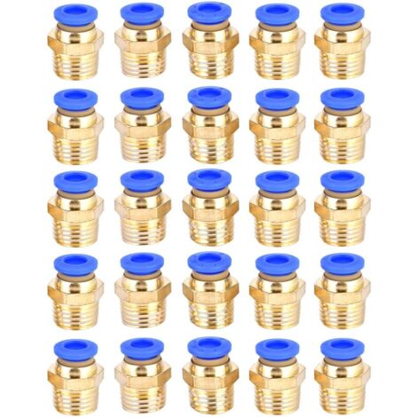 25pcs G1/4 pc6-02 quick connectors for hose and pneumatic tools