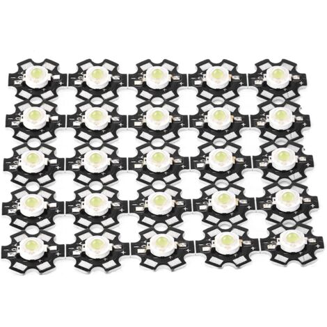 25PCS High Bright Integrated Chip Light Source LED Bead Spotlight Bulb White 10000-15000K