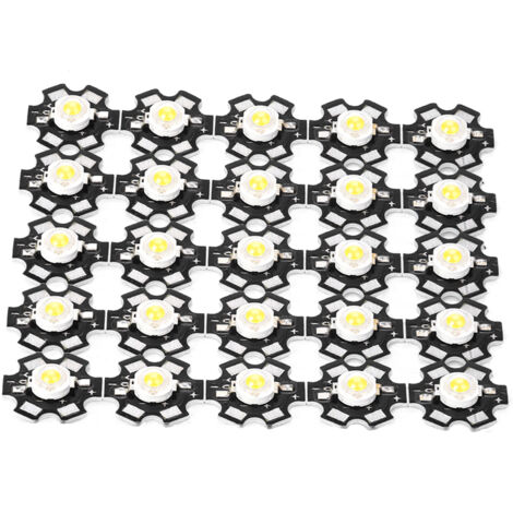 25PCS High Bright Integrated Chip Light Source LED Bead Spotlight Bulb White 30000-35000K