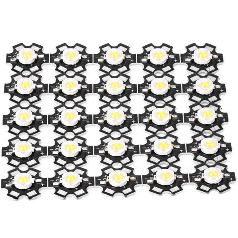 25PCS High Bright Integrated Chip Light Source LED Bead Spotlight Bulb White 6000-6500K