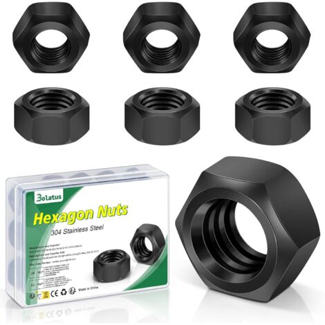 25pcs M5 Écrous  Écrou Hexagonal Acier Inoxydable 304, Écrous Plats M5 Acier Inoxydable pour Vis, Tiges Filetées, Rondelles Machines