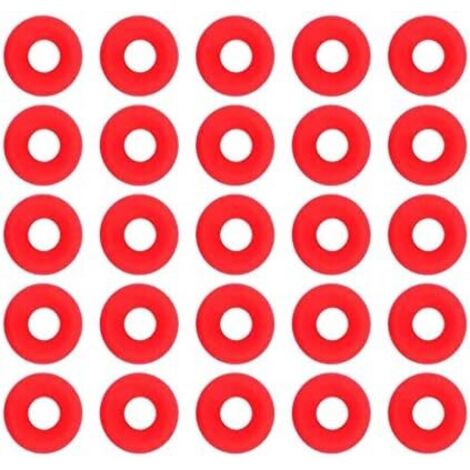 25pcs rouge joints en silicone pour Swing Flip Top Bottle Accueil bière Brew bière joints Joints en caoutchouc de silicium Cap Swing Top Joint Rondelle Joint,