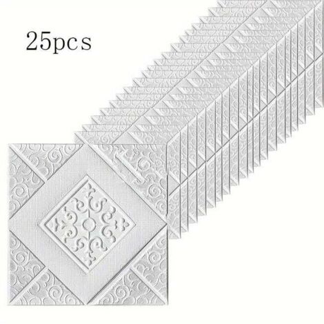 25pcs Waterproof Ceiling Stickers, Moisture Resistant, Ideal for Bathroom, Hallway, Kitchen