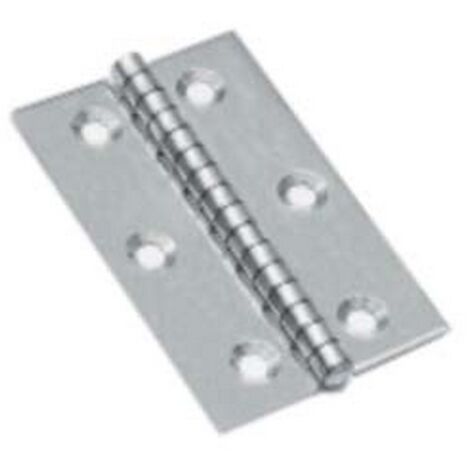 25PZ CERNIERE PIANE IN ACCIAIO INOX PERNO FISSO - mm.40x30x1,5