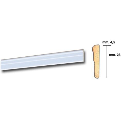 25PZ CORNICE PER PARATI 4,5X23 BAROCCO 200 CM BIANCO