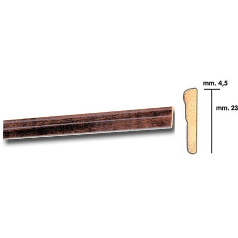 25PZ CORNICE PER PARATI 4,5X23 BAROCCO 200 CM NOCE MANSONIA