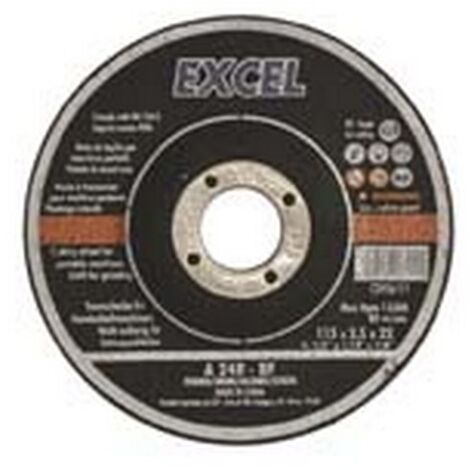 25PZ DISCHI TAGLIO SGROSSO CENTRO DEPRESSO FERRO  MM.115  mm115x6,0